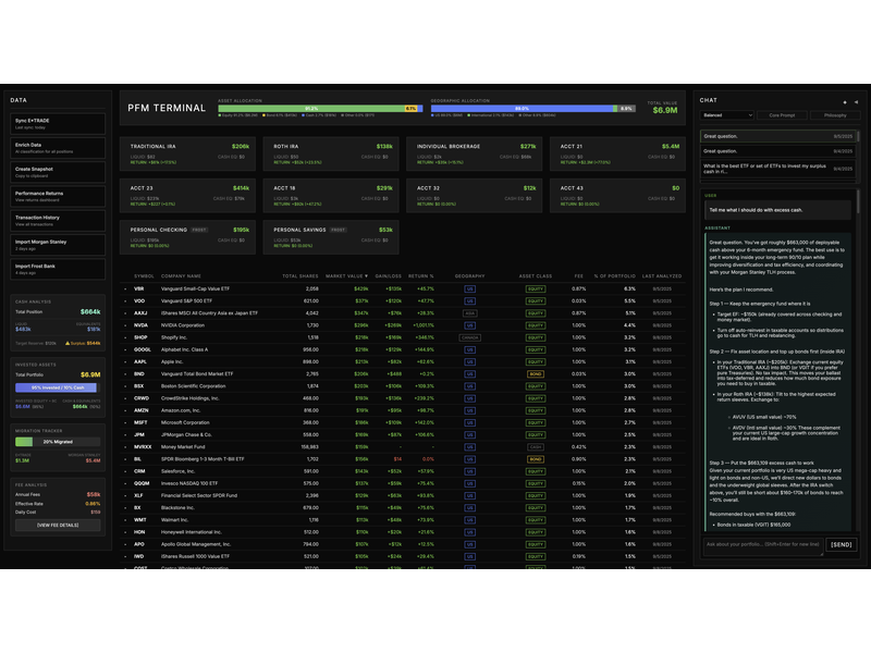 Personal Financial Planner - Screenshot